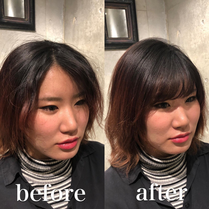 小顔に見える顔まわり縮毛矯正でナチュラルなストレートに マスク蒸れも防いで梅雨を乗り切ろう 髪質改善と縮毛矯正の専門店 Enore青山 エノア アオヤマ