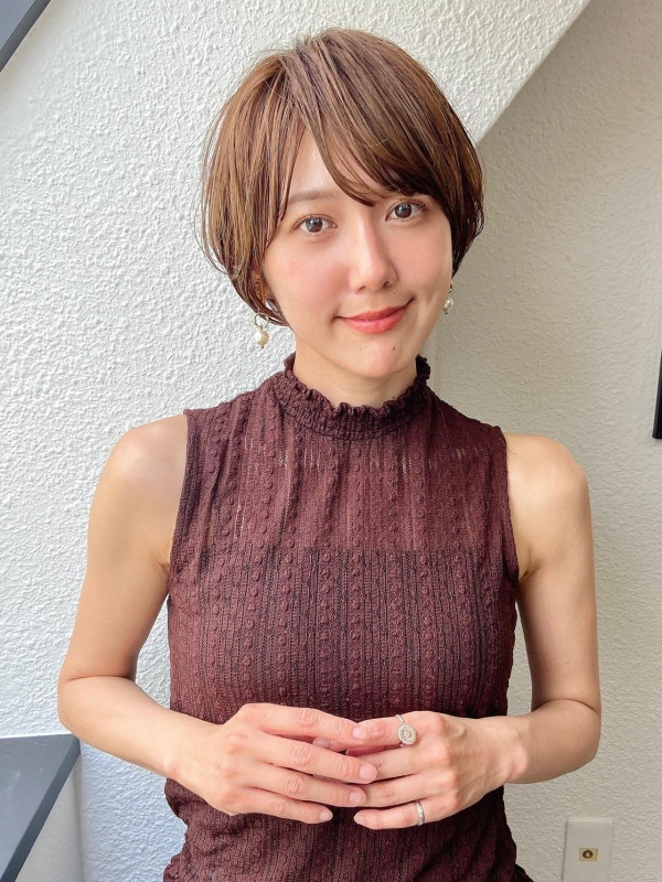 40代　ショートボブ　若見え