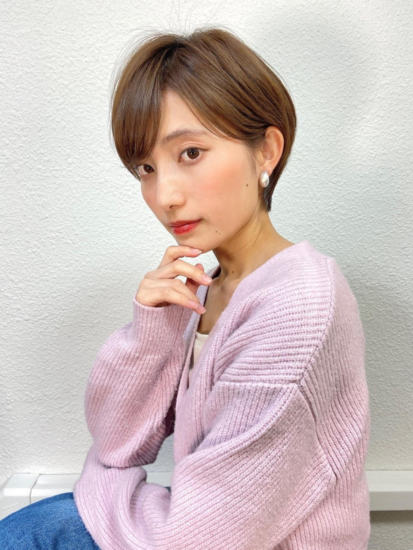 40代　ショートボブ　若見え