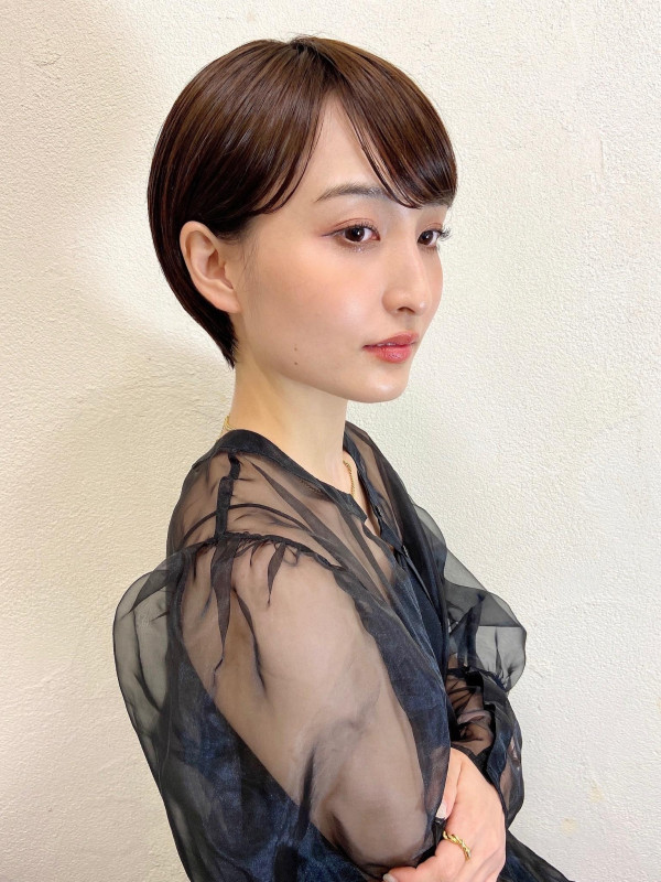 40代　ショートヘア　ひし形