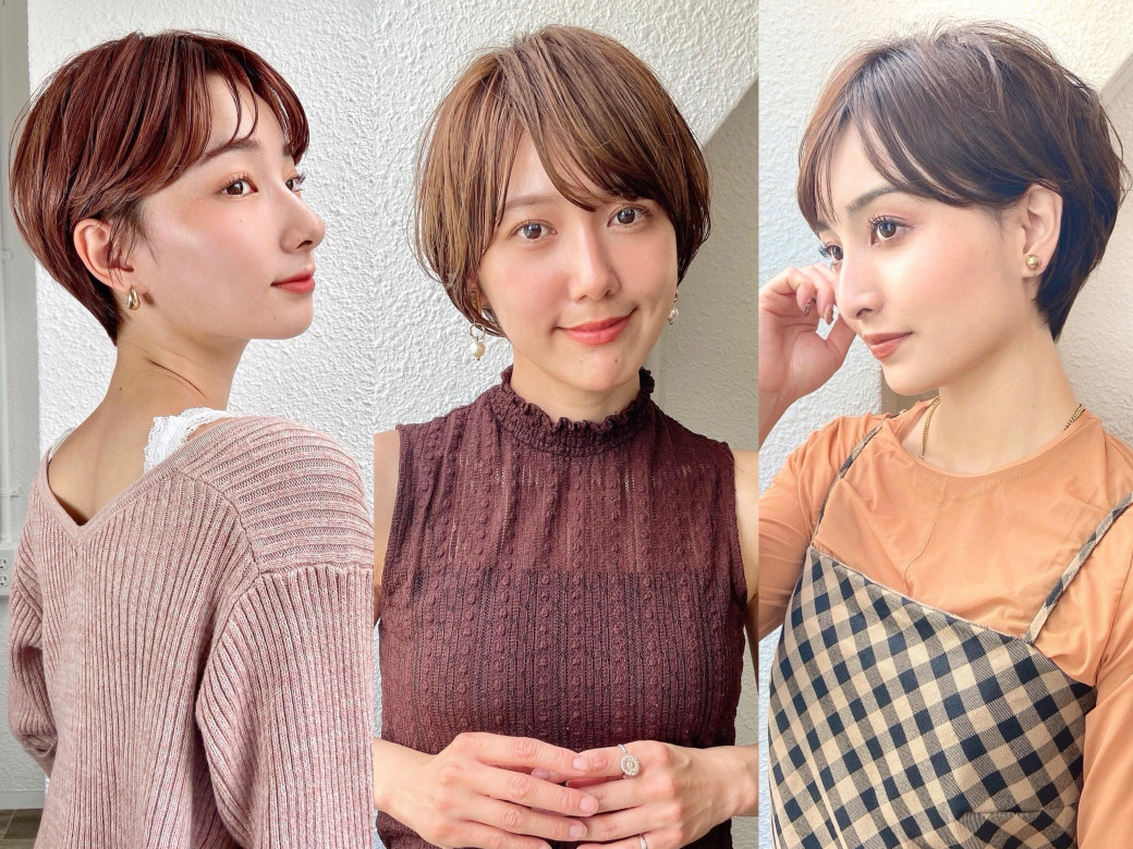 40代 ショートカット 丸顔