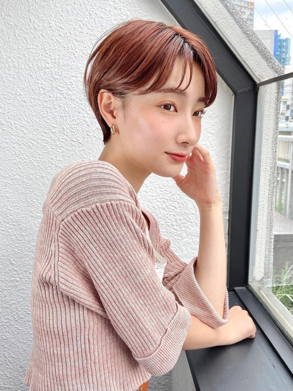 40代 ショートカット 丸顔