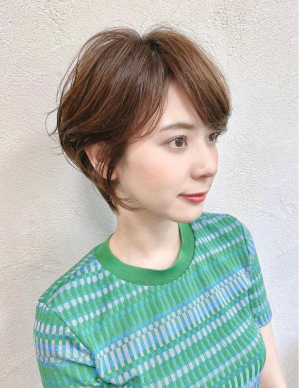 40代　ショートボブ　くせ毛