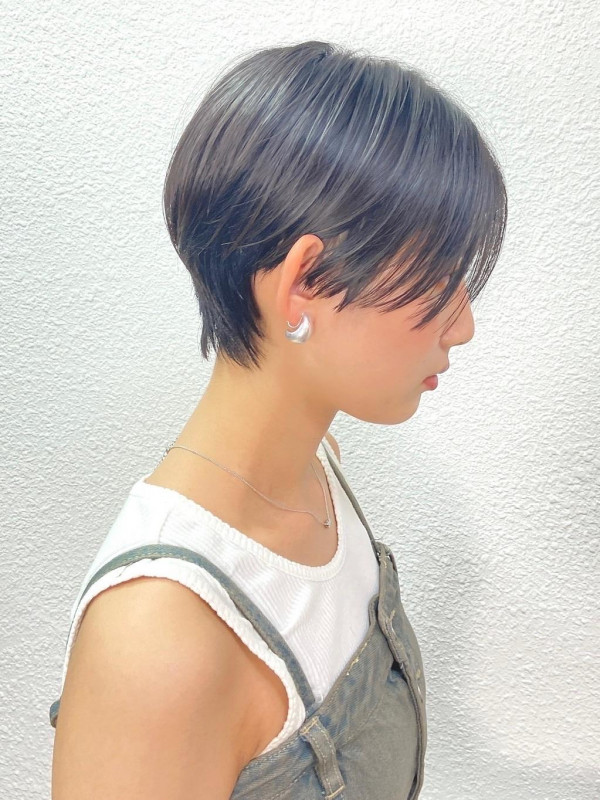 40代　かっこいい　ハンサムショート　ショートカット