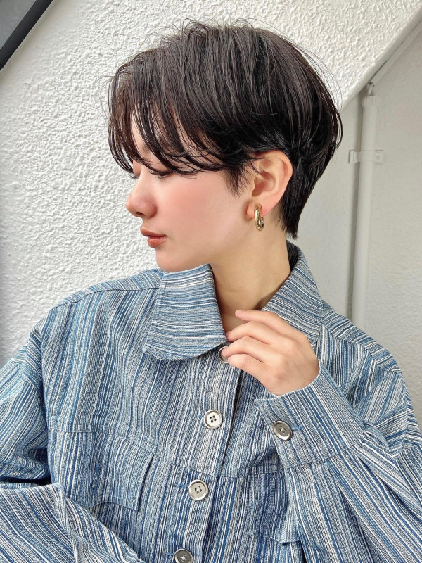 40代　かっこいい　ハンサムショート　ショートカット